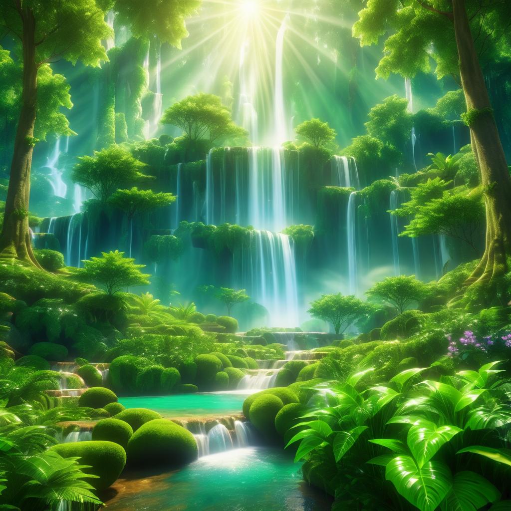 Enchanted Forests with Mystical Waterfalls