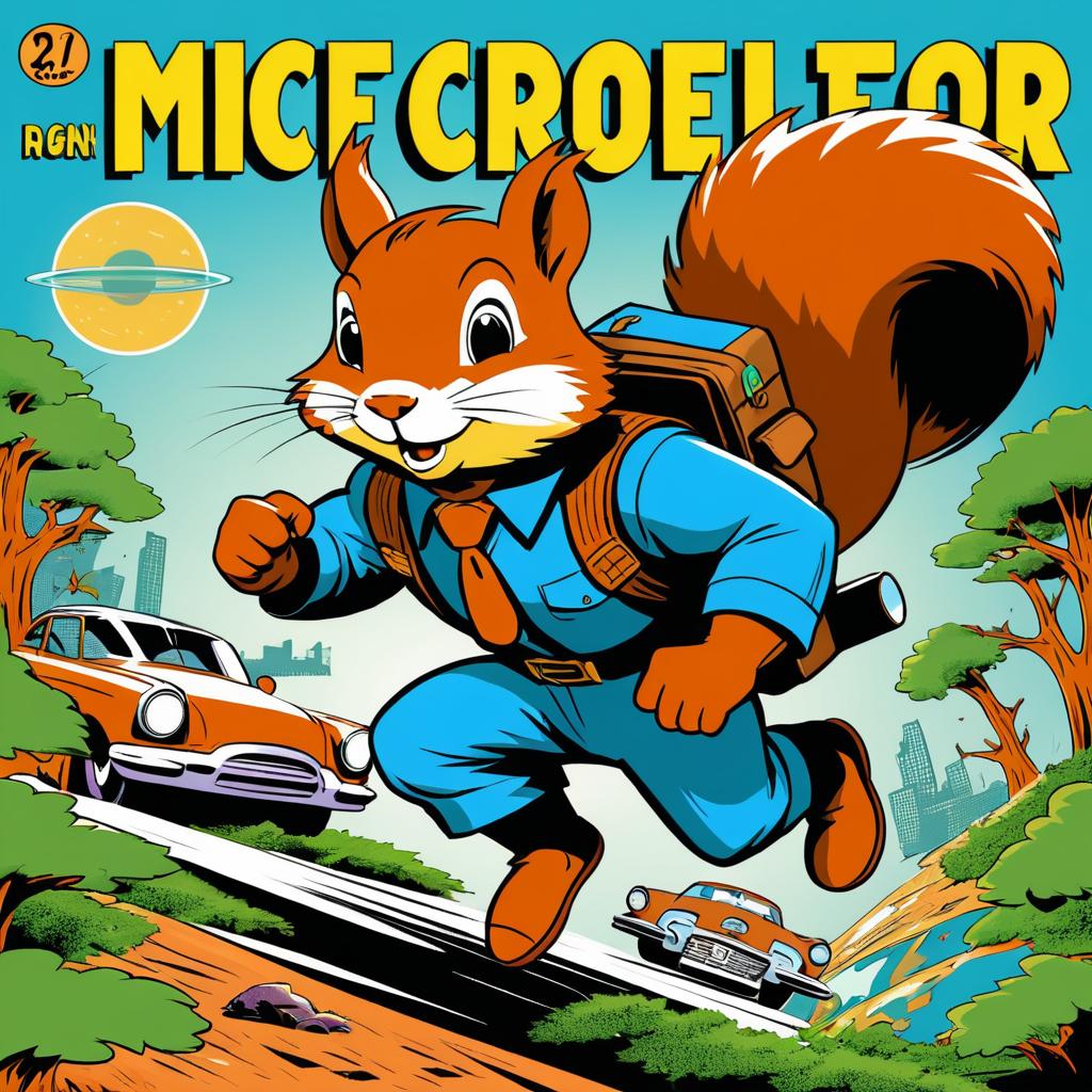 Quirky Time-Traveling Squirrel Comic Cover