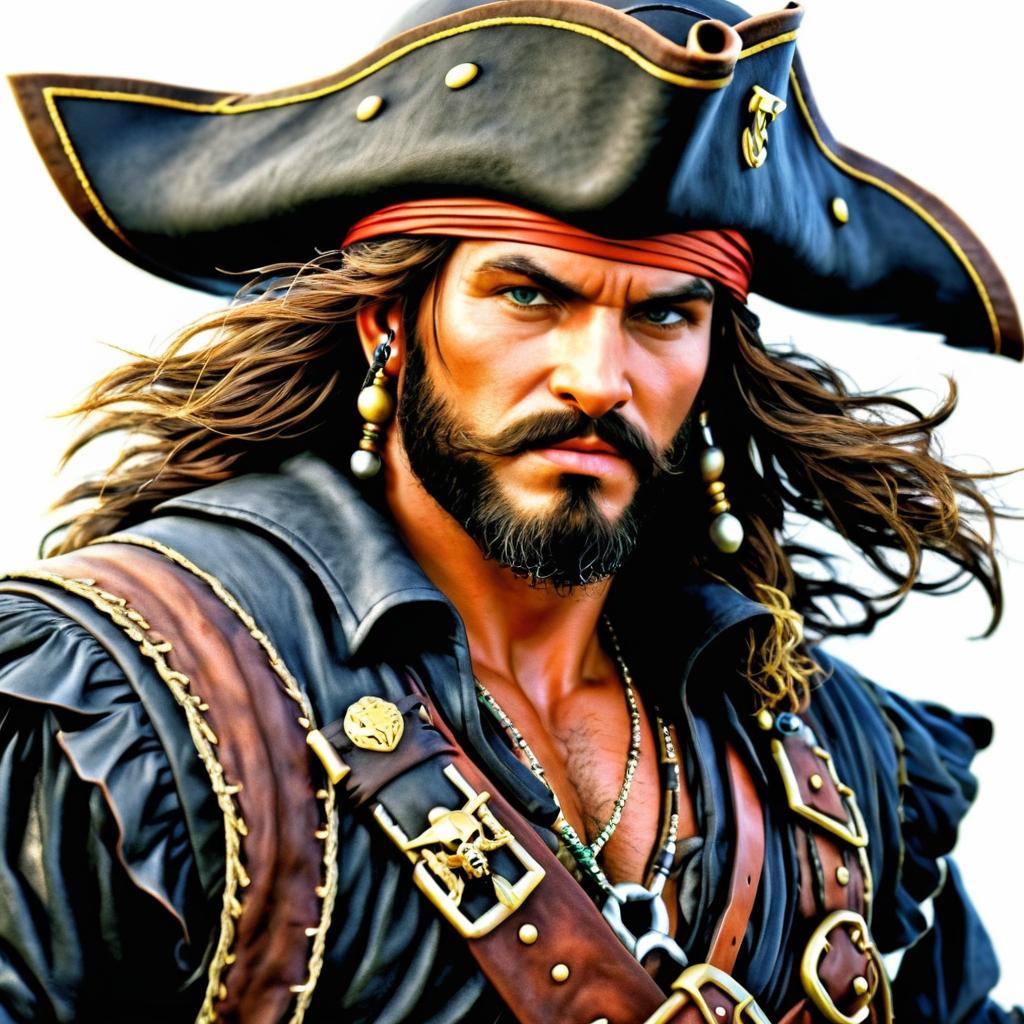 Detailed Rugged Male Pirate Character