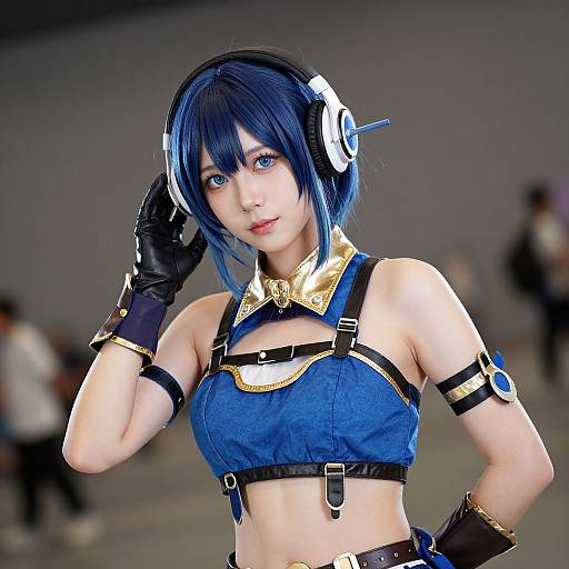 Cosplay Emu Otori in Blue Gold