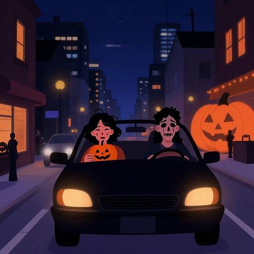 Halloween Night Drive in Toronto