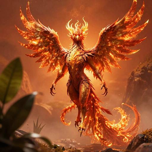 Majestic Arcane Phoenix Standing Solo