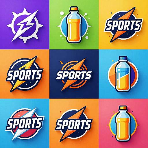 Vibrant Sports Drink Logo Design