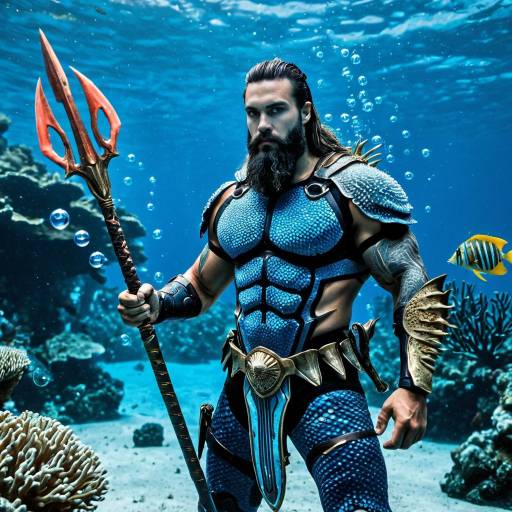 Underwater Warrior Holding Trident