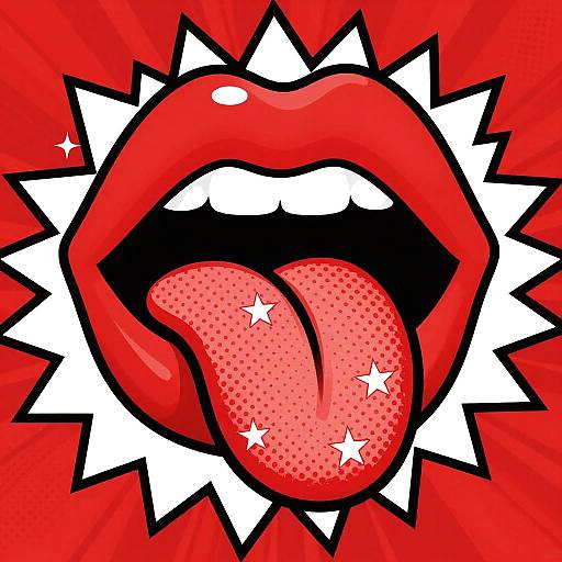 Bold Pop Art Lips Poster