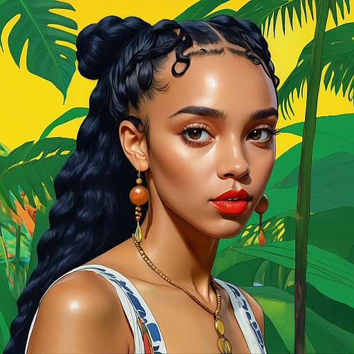 FKA Twigs in Gauguin's Artistic Style