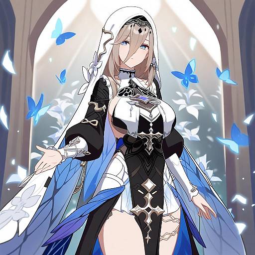 Illustration of Aponia (honkai impact), honkai (series) in the style of Errant