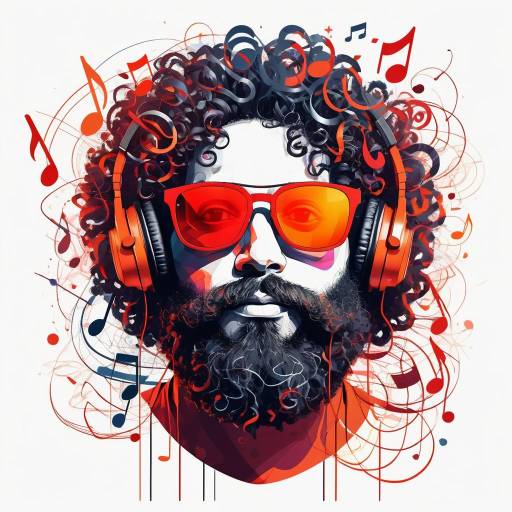 Vibrant Music Lover in Abstract Art
