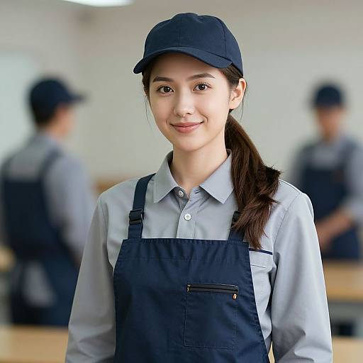 Realistic Woman in Work Uniform