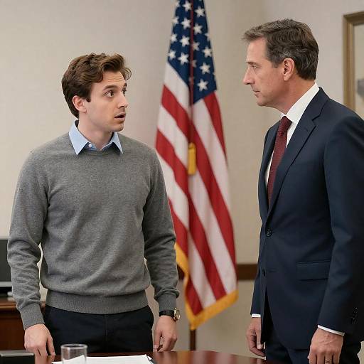 Surprised Reaction in an Office Setting