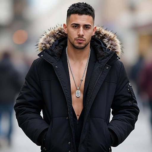 Hip Hop Style Winter Coat Man