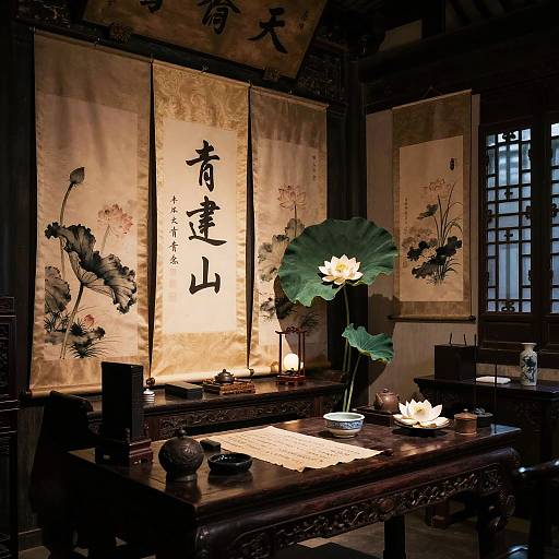 Early 20th Century Chinese Poet's Room