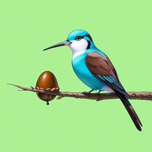 Realistic Hummingbird with Turquoise Eyes Realistic Hummingbird with Turquoise Eyes