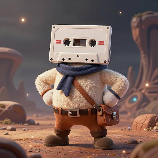 Heroic Cassette Tape DJ on Alien Planet