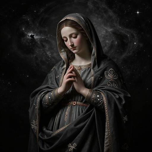 Virgin Mary Chiaroscuro Wallpaper