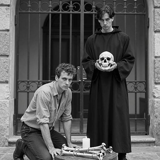 Dramatic Black and White Portrait