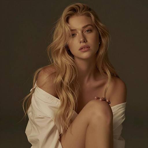 Moody Portrait of Blonde Woman