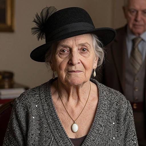Portrait of Elderly Woman with Jewelry