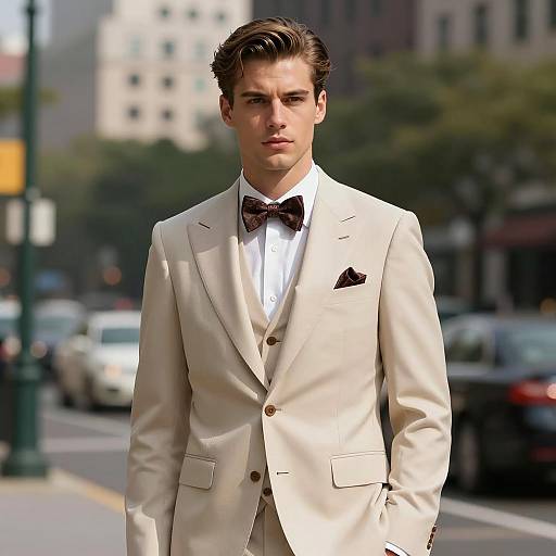 Stylish Young Man in Gatsby-Inspired Attire