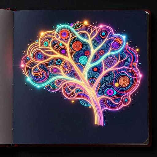 Glowing Neural Network Creating Art