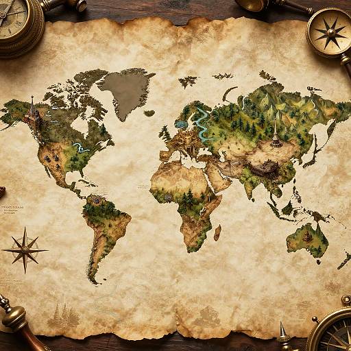 Fantasy DnD Style World Map