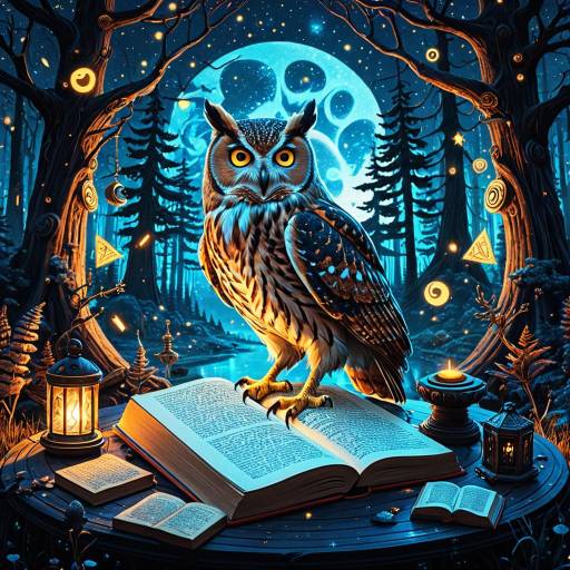 Mystical Owl in Enchanted Forest Mystical Owl in Enchanted Forest