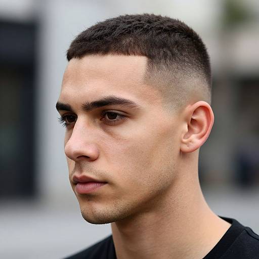 Stylish European Man with Crew Cut