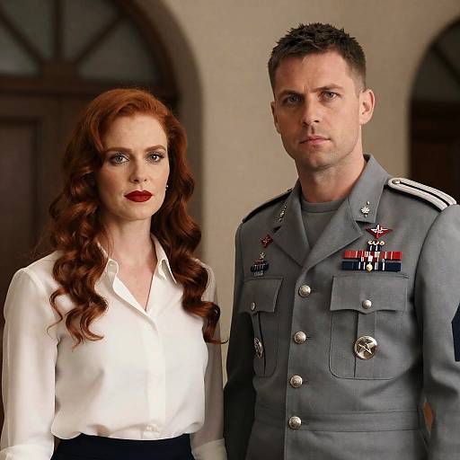 Couple Portrait with Military Theme