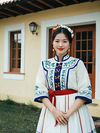 Country Chic Woman in Traditional Costume