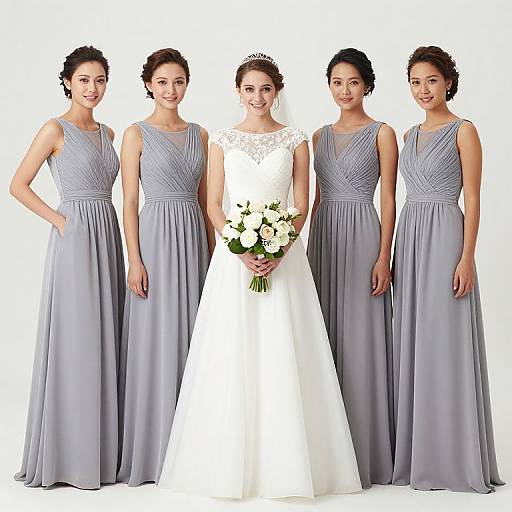 Gray Ombre Bridesmaid Dresses