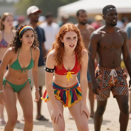 Vibrant Outdoor Scene with Dynamic Characters