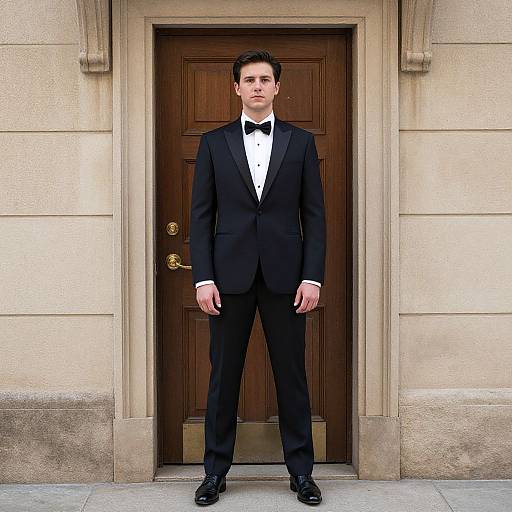 Man in Suit by Stage Door