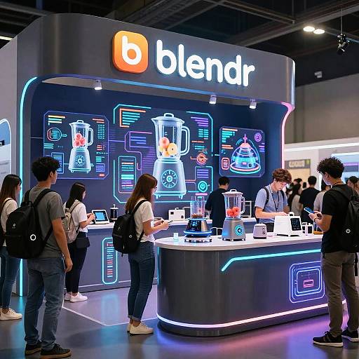 Cyberpunk Blendr Tech Expo Scene