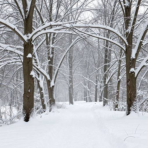 Snow Covered Trees Landscape