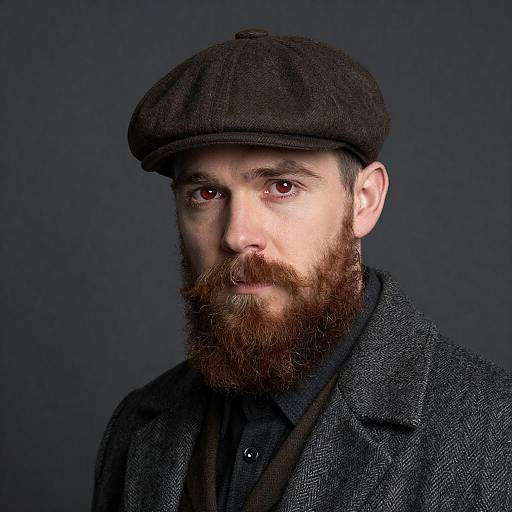 Intense Portrait of Bearded Man