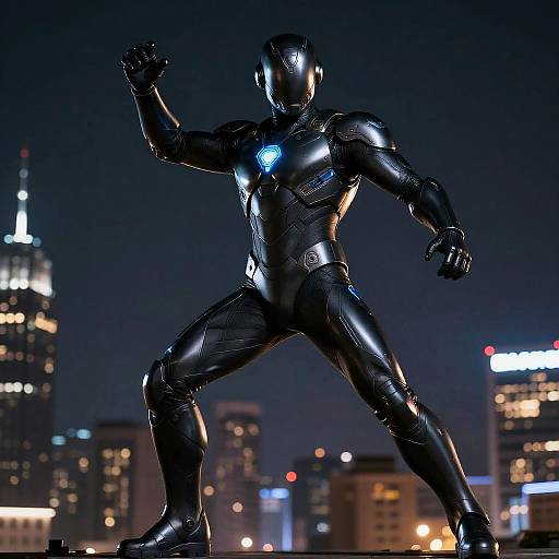 Futuristic Black Superhero Armor