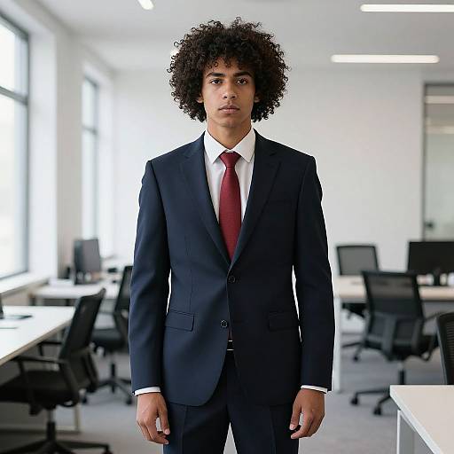 Confident Young Man in Modern Office