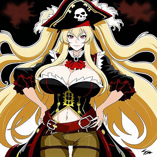 Illustration of Anne bonny (fate), fate (series) in the style of Seo tatsuya