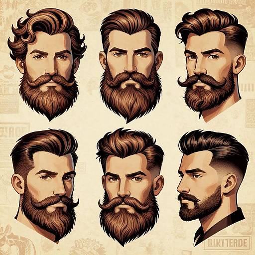 Artistic Mustache Beard Styles Collection