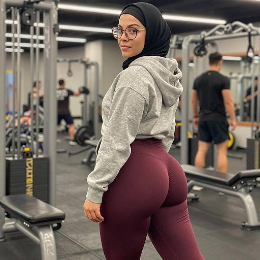 Curvy Woman in Gym Attire