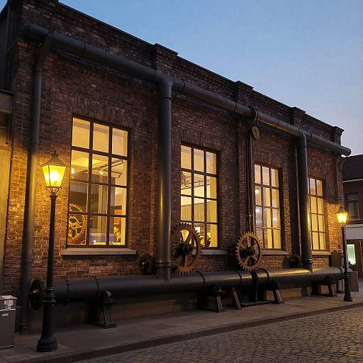 Nostalgic Brick Factory at Dusk
