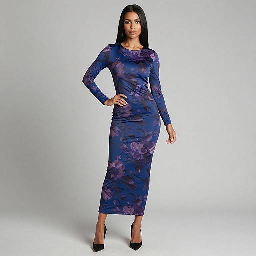 Confident Woman in Floral Maxi Dress