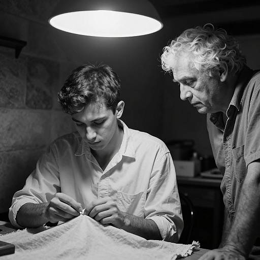 Intense Craftsmanship in Dim Light