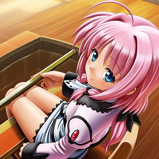 Illustration of Caro ru lushe, lyrical nanoha in the style of Abazu-red