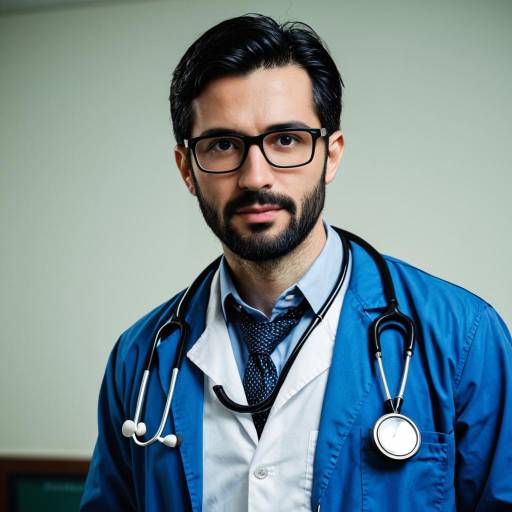 Male Doctor with Stethoscope and Glasses