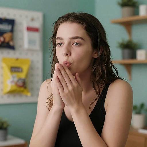 Contemplative Young Woman in Casual Setting