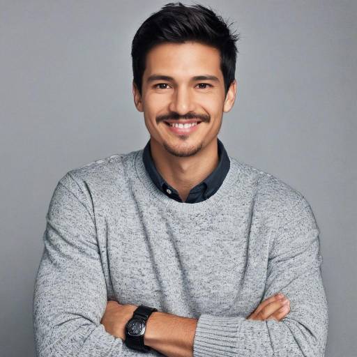 Smiling Young Man in Grey Sweater