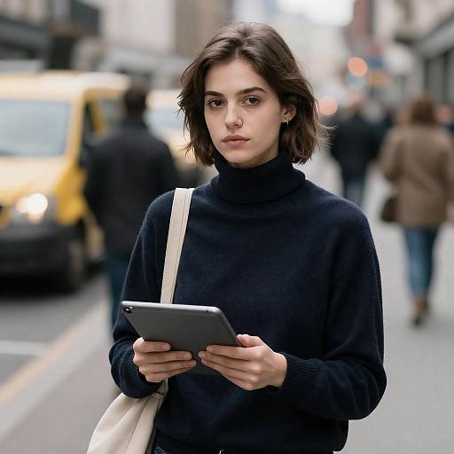 City Street Portrait of Young Woman