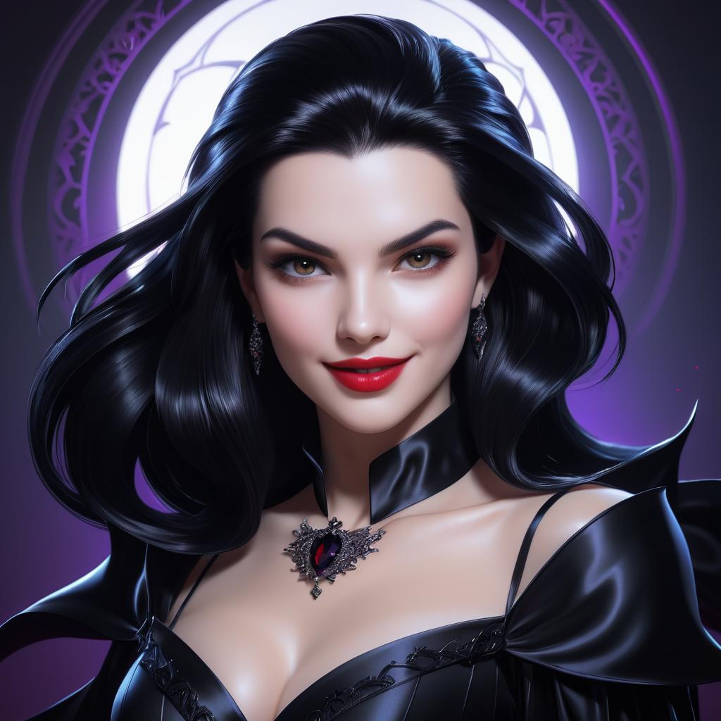 Elegant Female Vampire Art in Artgerm Style