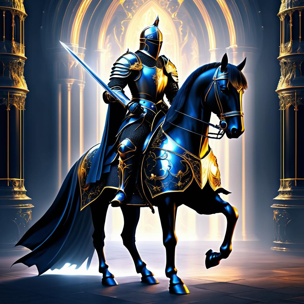 Heroic Knight in Gothic Digital Art